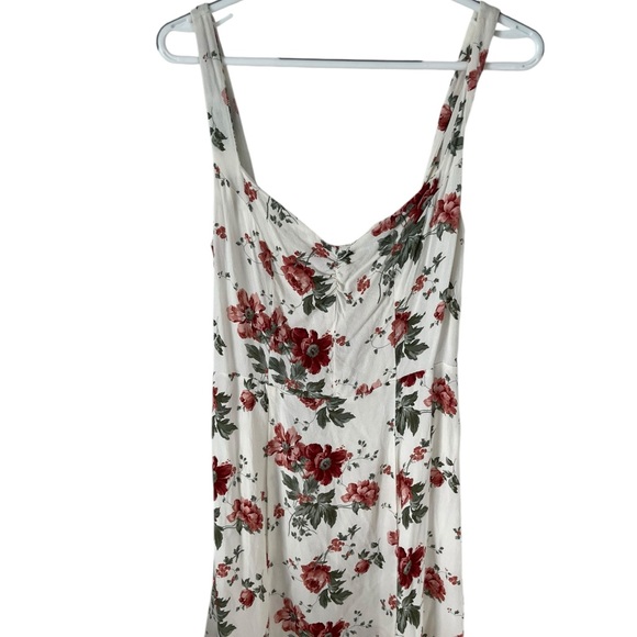 Reformation Fairfax Print Sundress, Mini Dress Size 8 Floral White Red Green - Picture 6 of 13